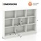 41 inches Freestanding White Wooden Toy Cabinet with 10 Storage Cubbies and Large Top for Books and Toys